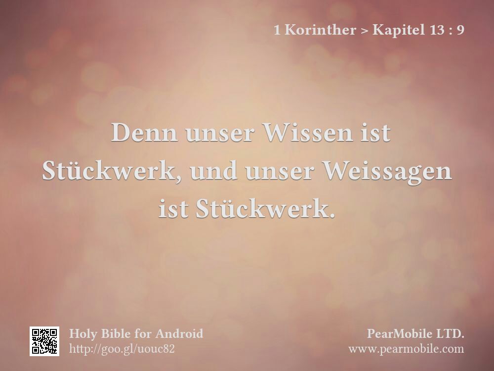 1 Korinther, Kapitel 13:9